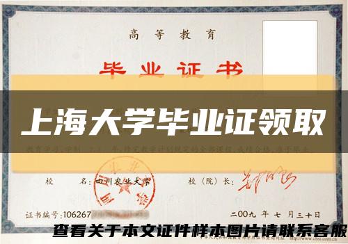 上海大学毕业证领取缩略图