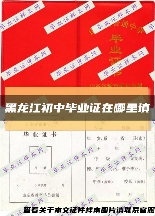黑龙江初中毕业证在哪里填缩略图
