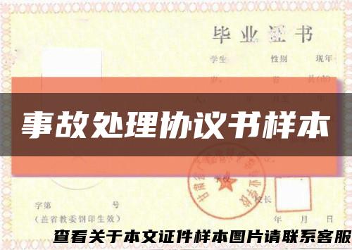 事故处理协议书样本缩略图