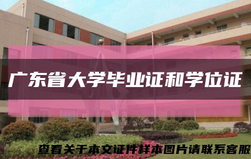 广东省大学毕业证和学位证缩略图