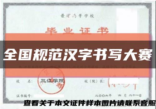 全国规范汉字书写大赛缩略图