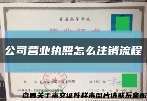 公司营业执照怎么注销流程缩略图