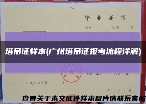 塔吊证样本(广州塔吊证报考流程详解)缩略图