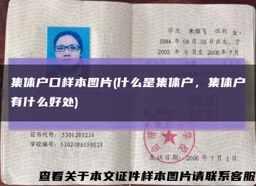 集体户口样本图片(什么是集体户，集体户有什么好处)缩略图