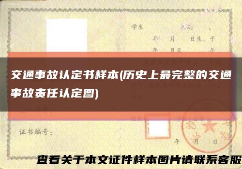 交通事故认定书样本(历史上最完整的交通事故责任认定图)缩略图