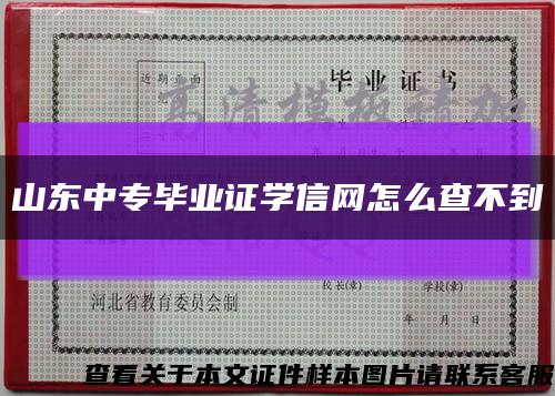 山东中专毕业证学信网怎么查不到缩略图