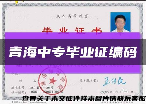 青海中专毕业证编码缩略图