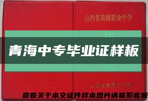 青海中专毕业证样板缩略图