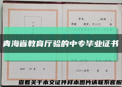 青海省教育厅验的中专毕业证书缩略图