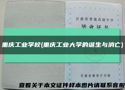 重庆工业学校(重庆工业大学的诞生与消亡)缩略图