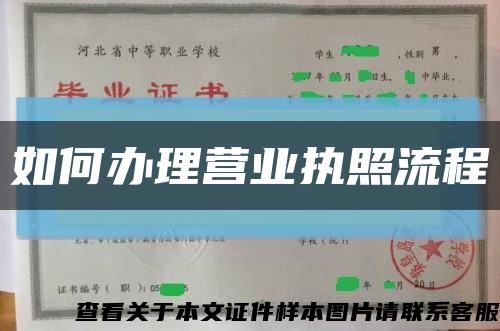 如何办理营业执照流程缩略图