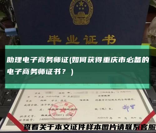 助理电子商务师证(如何获得重庆市必备的电子商务师证书？）缩略图