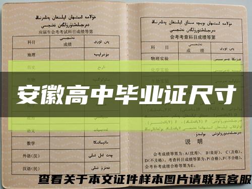 安徽高中毕业证尺寸缩略图