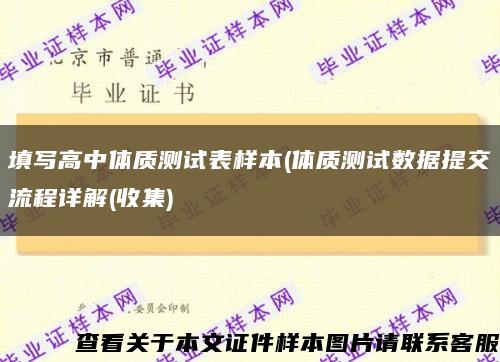 填写高中体质测试表样本(体质测试数据提交流程详解(收集)缩略图
