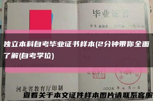 独立本科自考毕业证书样本(2分钟带你全面了解(自考学位)缩略图