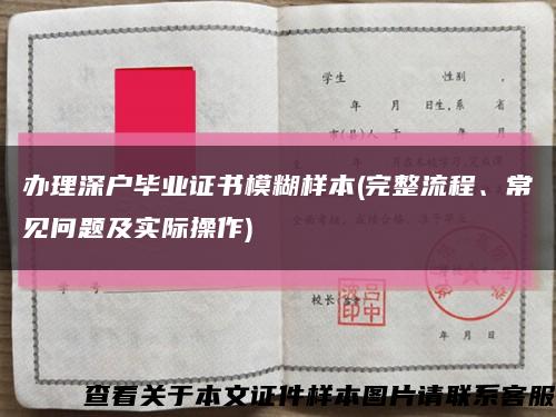 办理深户毕业证书模糊样本(完整流程、常见问题及实际操作)缩略图