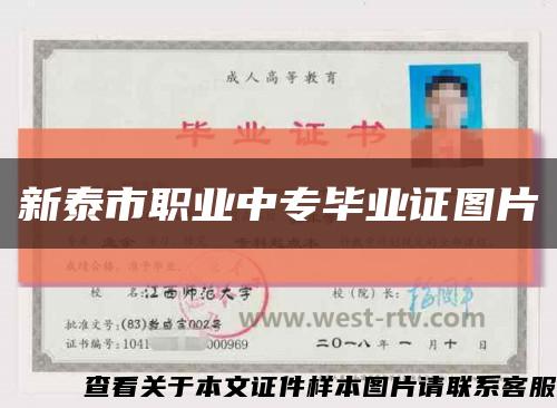 新泰市职业中专毕业证图片缩略图