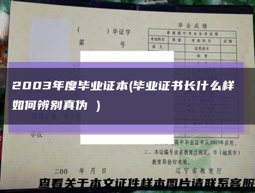 2003年度毕业证本(毕业证书长什么样 如何辨别真伪 )缩略图