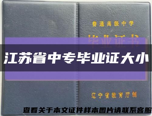 江苏省中专毕业证大小缩略图