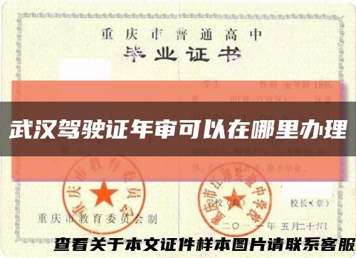 武汉驾驶证年审可以在哪里办理缩略图