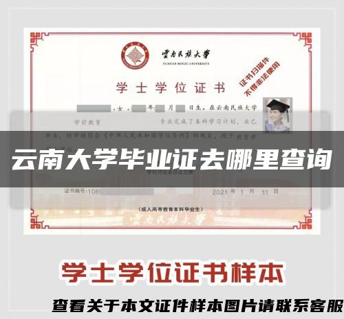 云南大学毕业证去哪里查询缩略图