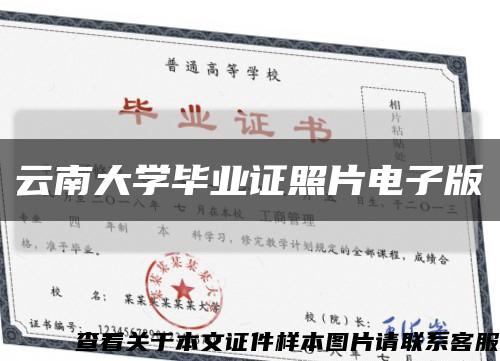 云南大学毕业证照片电子版缩略图