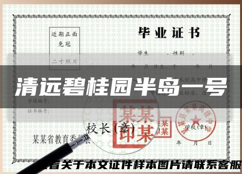 清远碧桂园半岛一号缩略图