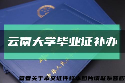 云南大学毕业证补办缩略图