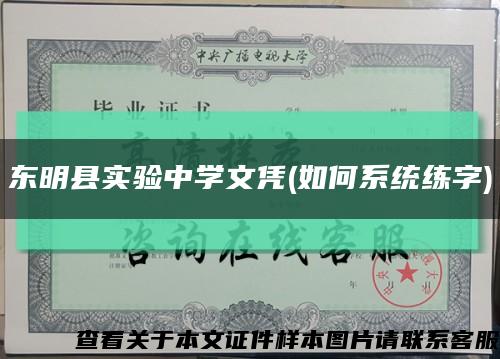 东明县实验中学文凭(如何系统练字)缩略图