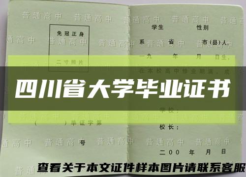 四川省大学毕业证书缩略图