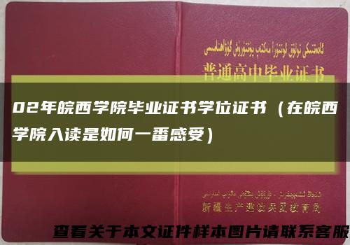 02年皖西学院毕业证书学位证书（在皖西学院入读是如何一番感受）缩略图