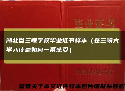 湖北省三峡学校毕业证书样本（在三峡大学入读是如何一番感受）缩略图