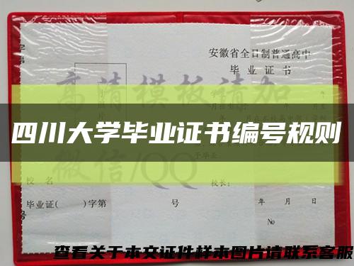 四川大学毕业证书编号规则缩略图