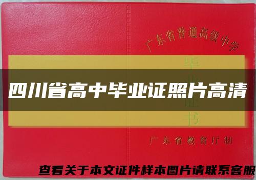 四川省高中毕业证照片高清缩略图