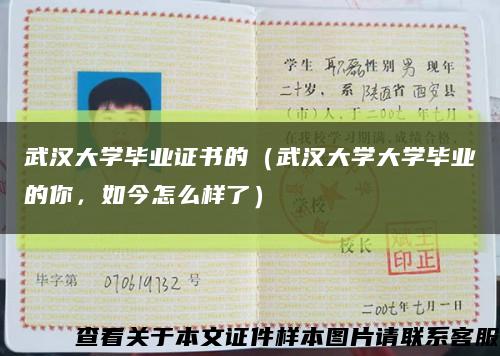武汉大学毕业证书的（武汉大学大学毕业的你，如今怎么样了）缩略图