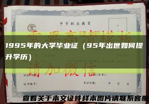 1995年的大学毕业证（95年出世如何提升学历）缩略图