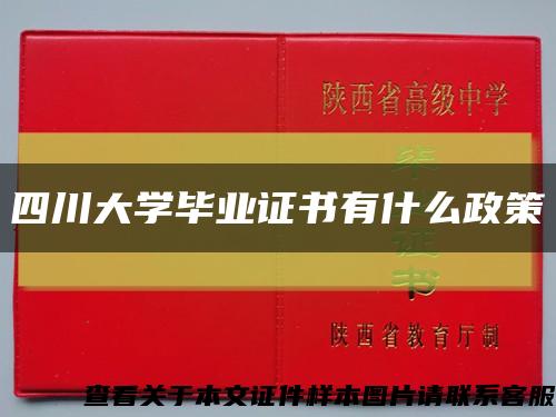 四川大学毕业证书有什么政策缩略图