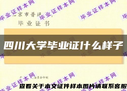 四川大学毕业证什么样子缩略图