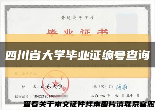 四川省大学毕业证编号查询缩略图