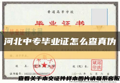河北中专毕业证怎么查真伪缩略图