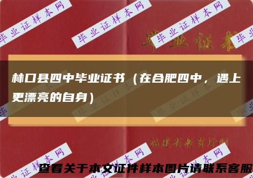 林口县四中毕业证书（在合肥四中，遇上更漂亮的自身）缩略图