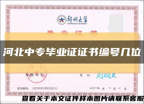 河北中专毕业证证书编号几位缩略图