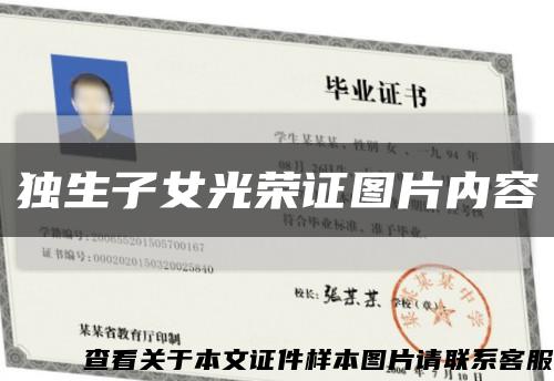 独生子女光荣证图片内容缩略图