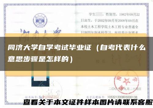 同济大学自学考试毕业证（自考代表什么意思步骤是怎样的）缩略图