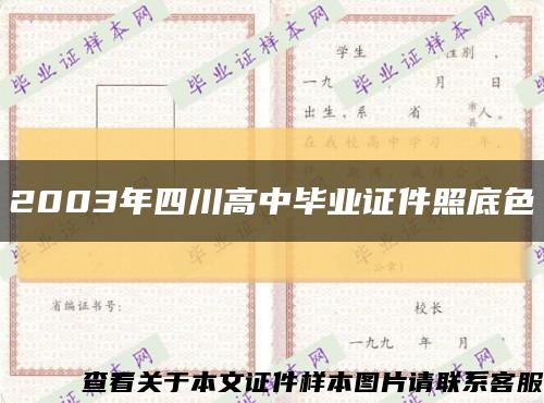 2003年四川高中毕业证件照底色缩略图