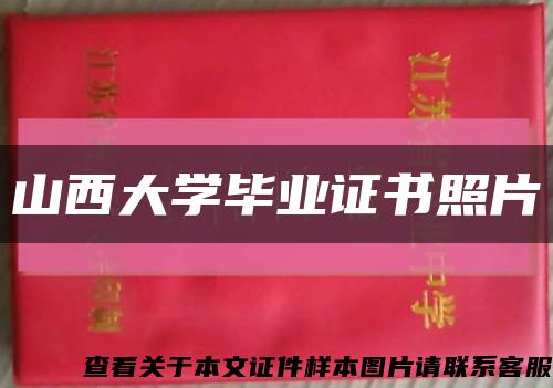 山西大学毕业证书照片缩略图