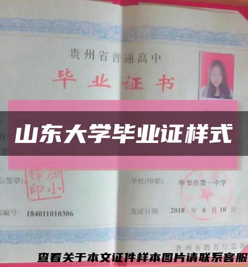 山东大学毕业证样式缩略图