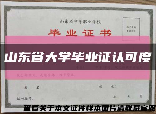 山东省大学毕业证认可度缩略图