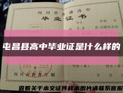 屯昌县高中毕业证是什么样的缩略图