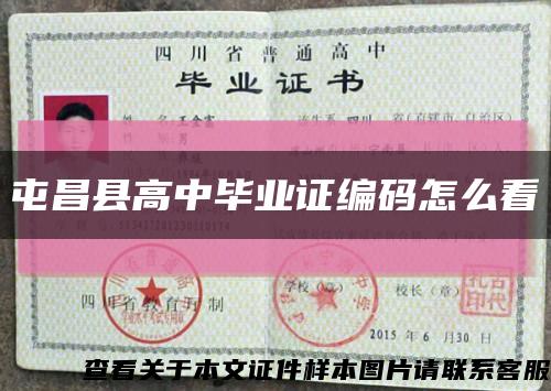 屯昌县高中毕业证编码怎么看缩略图